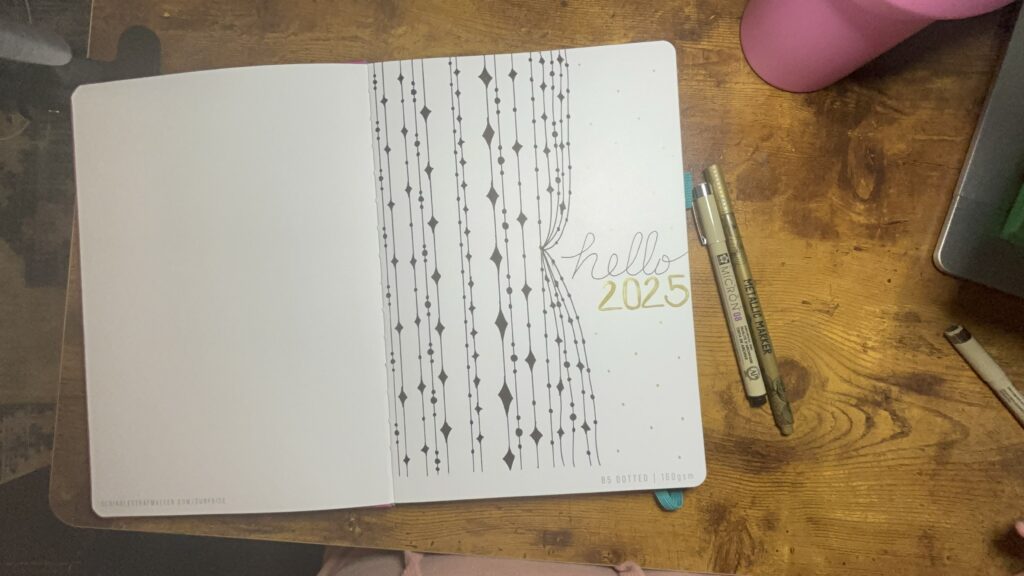 2025 Bullet Journal Cover page