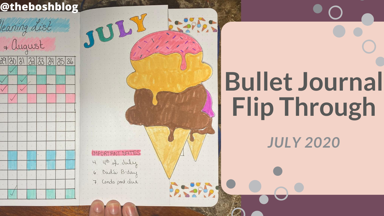 July 2020 Flip Through ice cream themed
