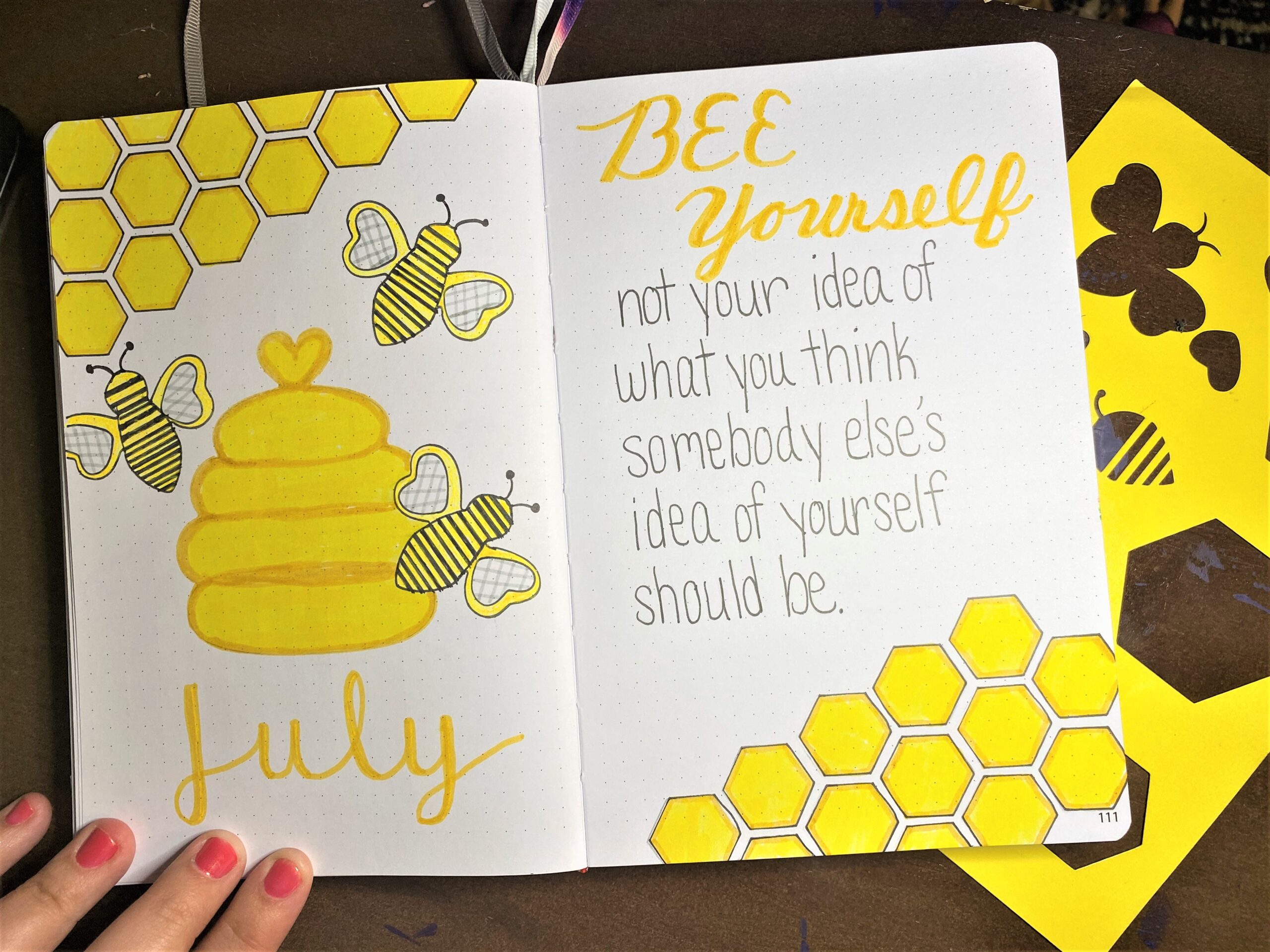 A5 Bullet Journal Stencil The Bees Knees