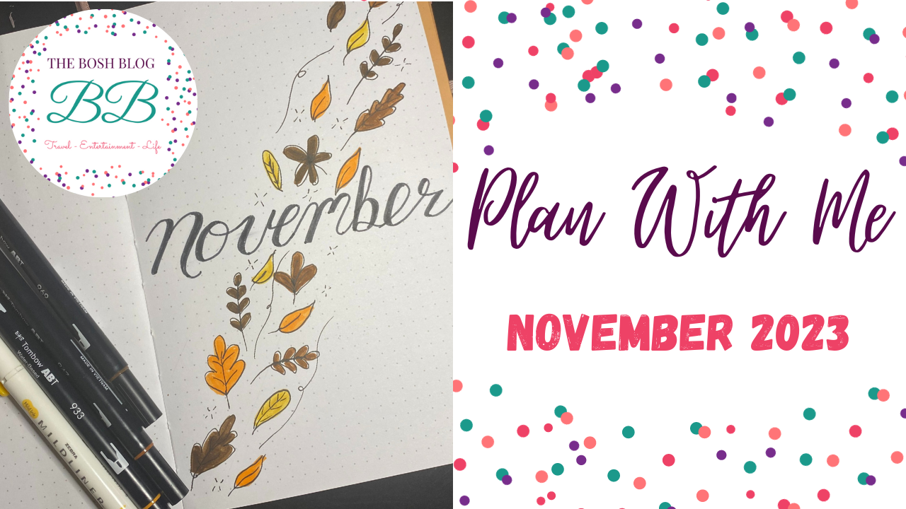 bullet journal plan with me november with leaves