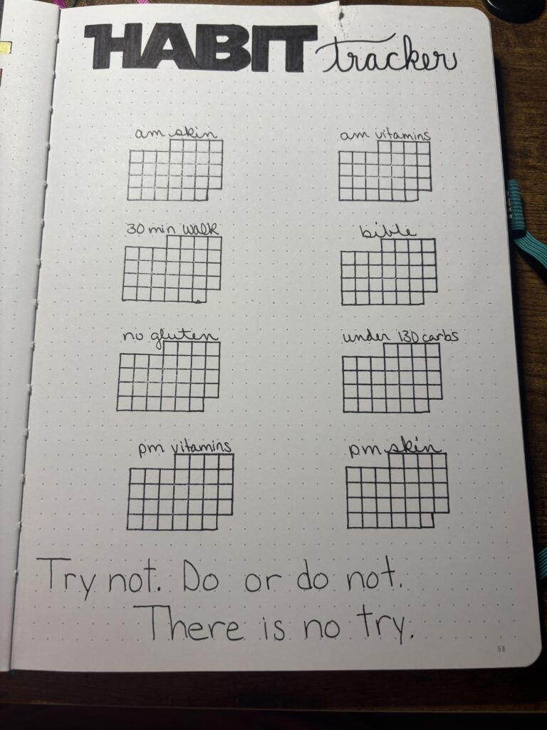 star wars bullet journal mood tracker