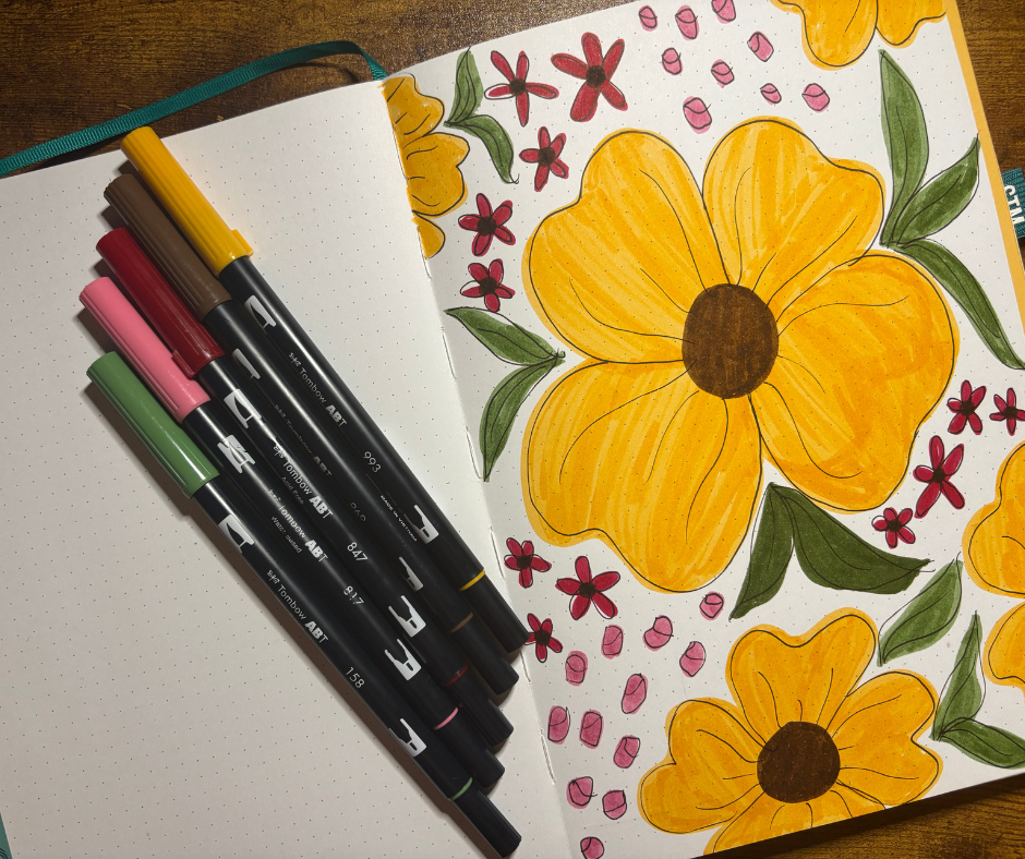 september bullet journal setup cover page