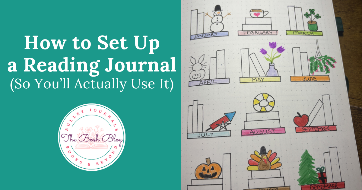 photo of my reading journal with the title of this blog post